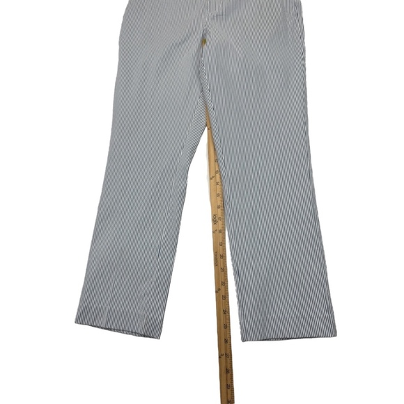 Ecru Madison Crop Straight Leg Blue Stripe Pant - Picture 10 of 14